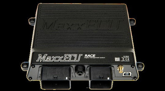 MaxxECU Race Premium engine control system for 6-8 cylinder engines with advanced tuning features and built-in sensors