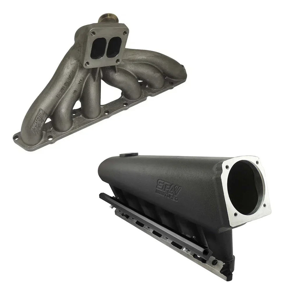 Vector-600 Foundation nodular cast iron exhaust manifold and cast aluminum intake manifold for 2JZ-GE engine upgrade