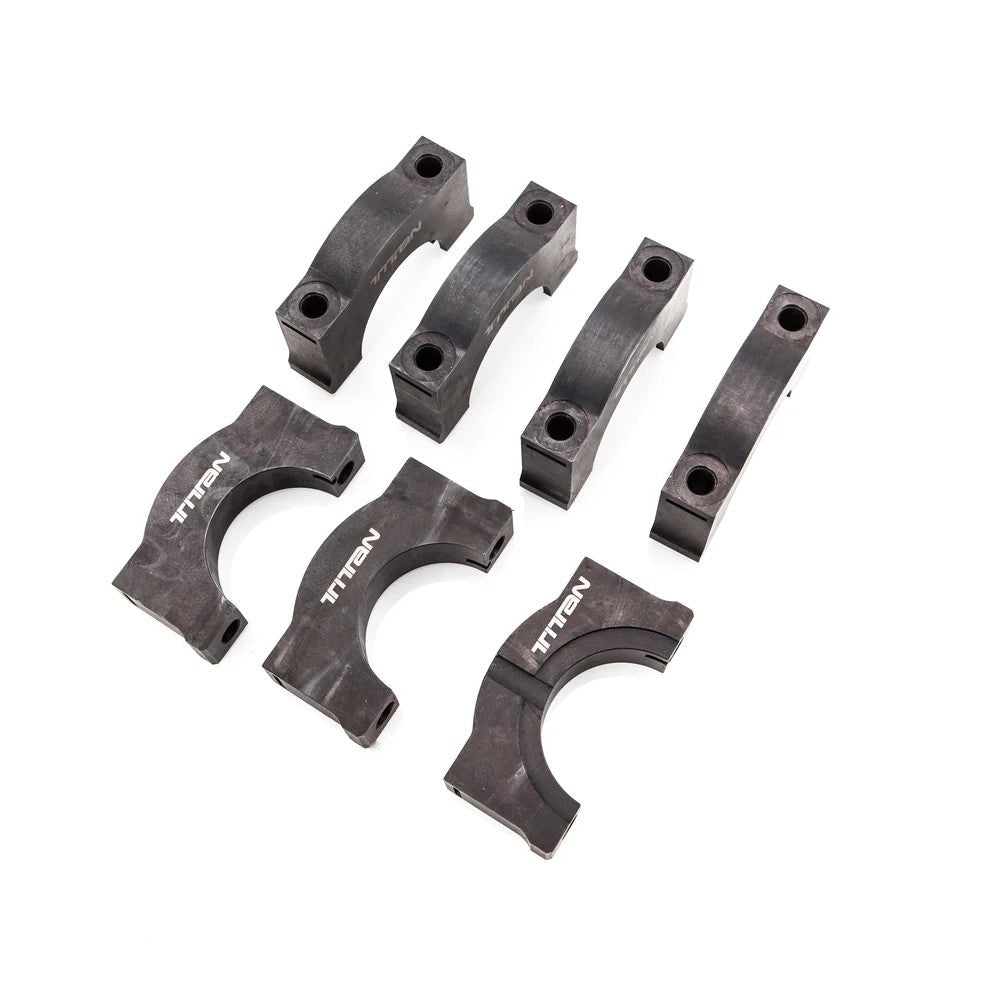 Titan Motorsports billet main caps for Toyota Supra MK4 2JZ engine enhancing durability and power handling