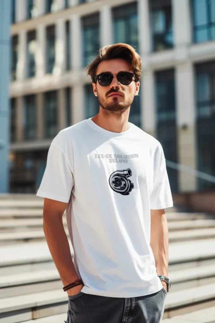 Gildan G200 Adult Ultra Cotton 6 oz. T-shirt in white with classic rib collar and double-needle stitching