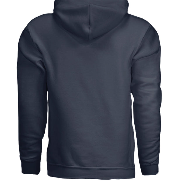 Gildan G185 Adult Hoodie in Safety Orange with double-lined hood and pouch pocket