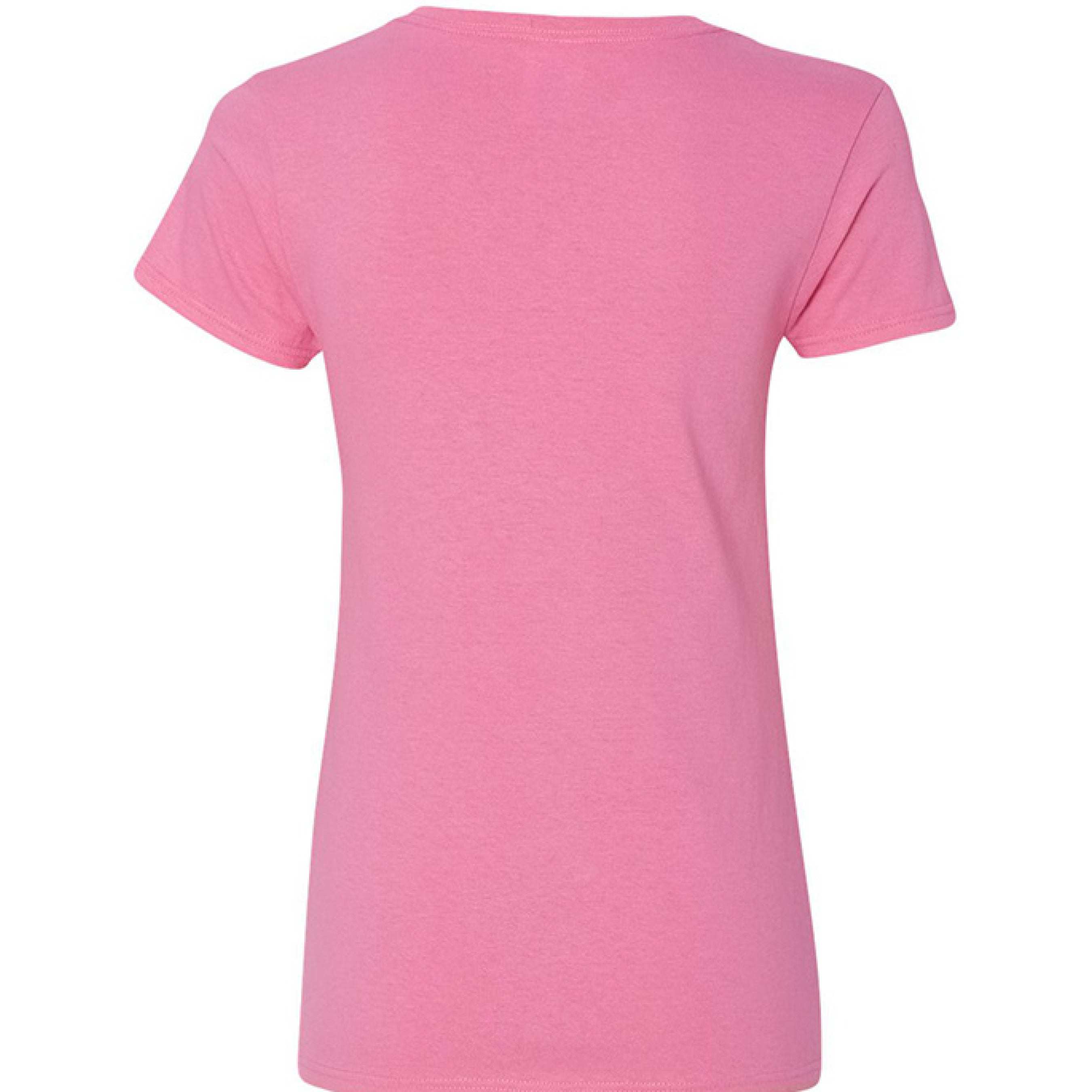 Gildan Ladies Love Boost heavy cotton V-neck t-shirt with cap sleeves and sustainable USA cotton