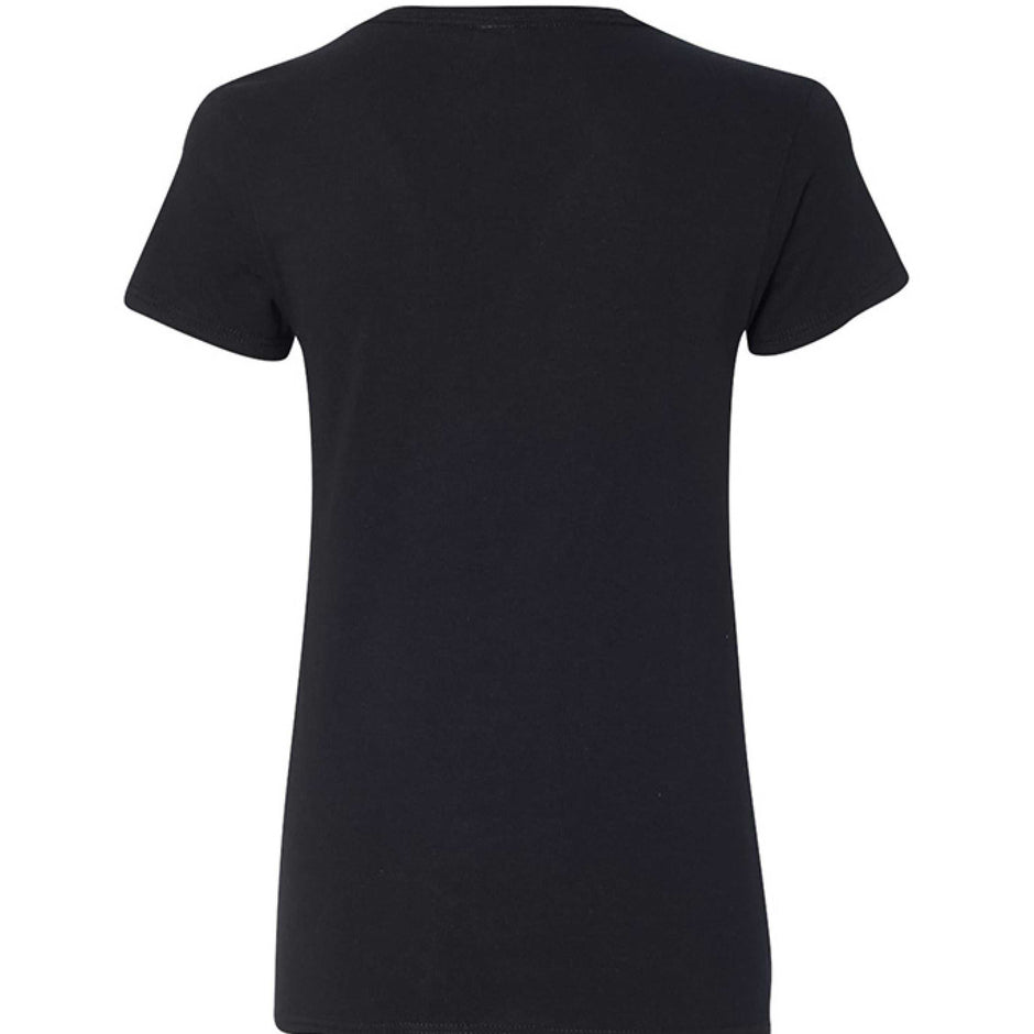 Gildan G500VL Ladies Love Boost V-neck T-shirt in cotton blend with contoured fit and cap sleeves