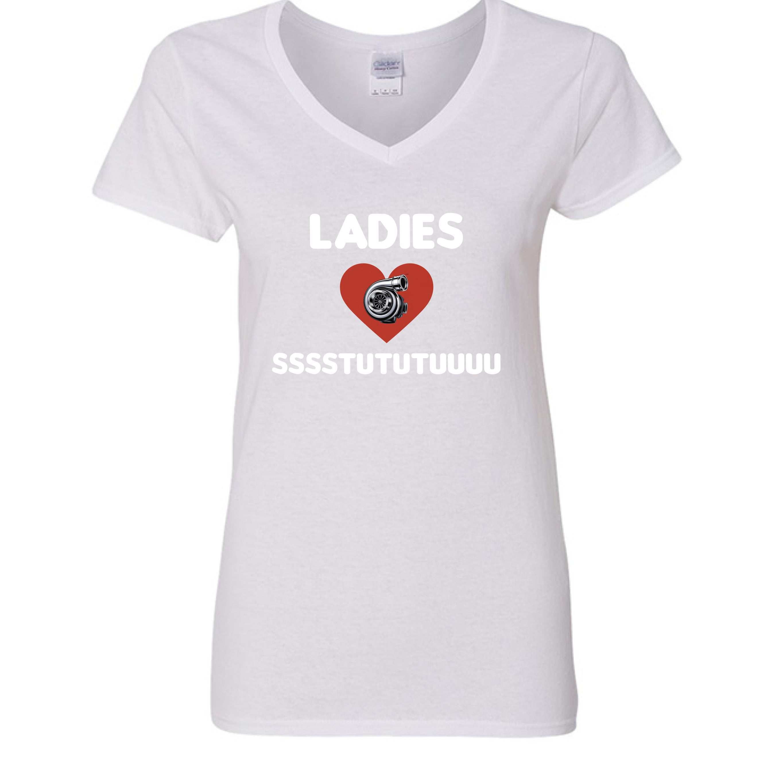 Ladies Love Boost Gildan G500VL Ladies' Heavy Cotton V-Neck T-Shirt with sustainable USA cotton