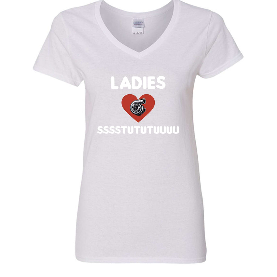 Ladies Love Boost Gildan G500VL Ladies' Heavy Cotton V-Neck T-Shirt with sustainable USA cotton