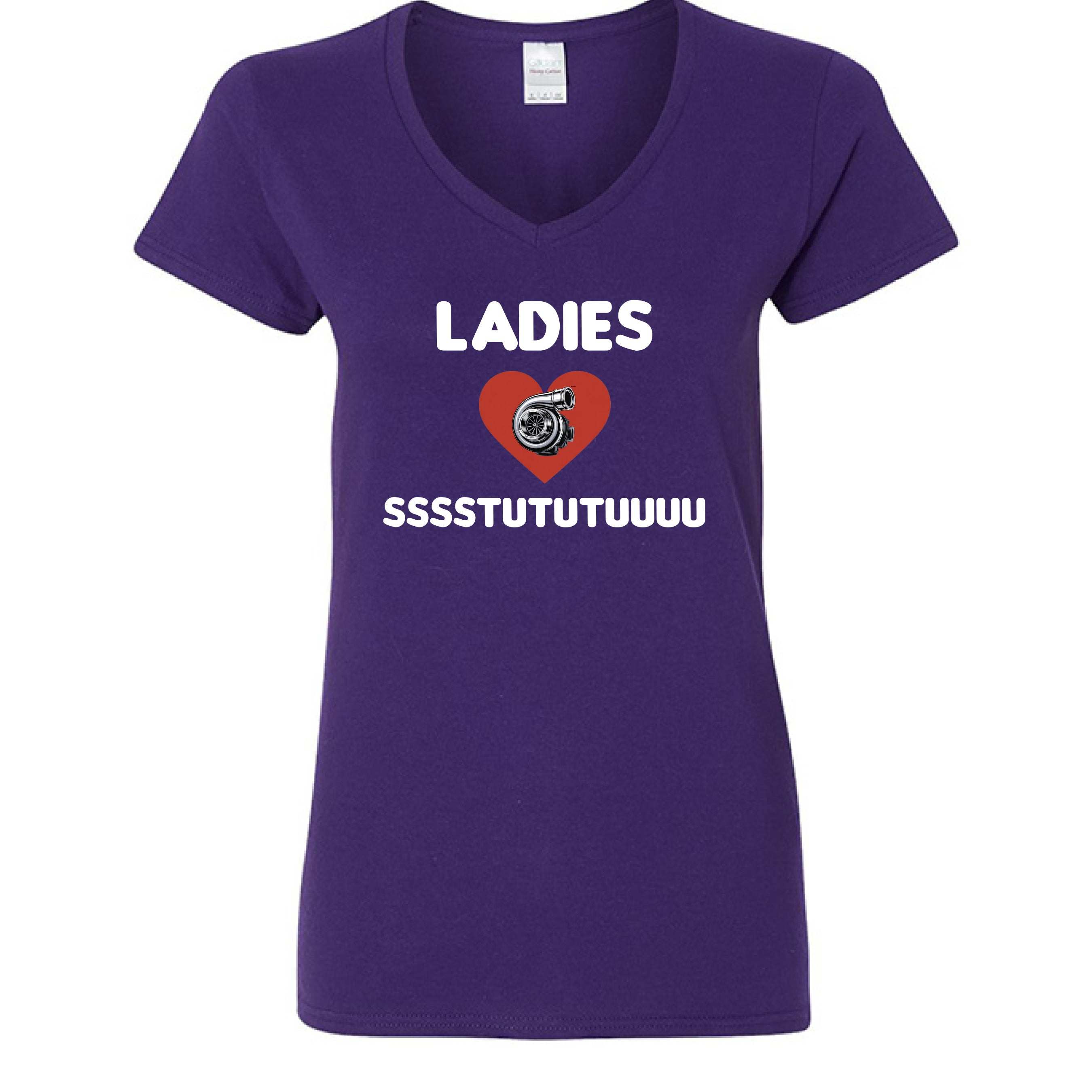 Ladies Love Boost Gildan G500VL Ladies' Heavy Cotton V-Neck T-Shirt in various colors with sustainable USA cotton